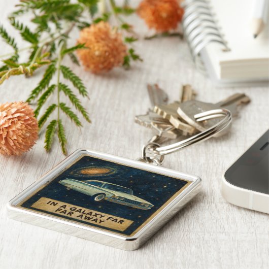 Retro Cruiser in Deep Space  キーホルダー (側面)