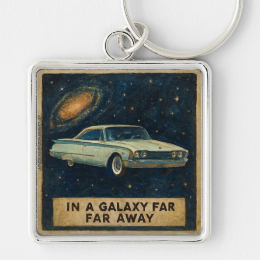 Retro Cruiser in Deep Space キーホルダー (正面)