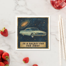 Retro Cruiser in Deep Space  スタンダードカクテルナプキン