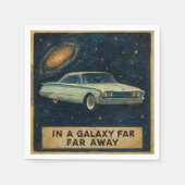 Retro Cruiser in Deep Space  スタンダードカクテルナプキン (正面)