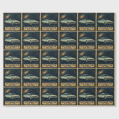 Retro Cruiser in Deep Space  ラッピングペーパー (フラット)