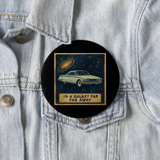 Retro Cruiser in Deep Space  缶バッジ (インサイチュ)