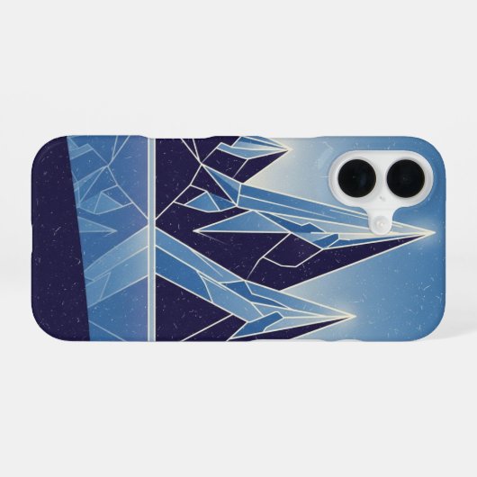 Retro Crystal Peaks iPhone 16ケース (裏面横)
