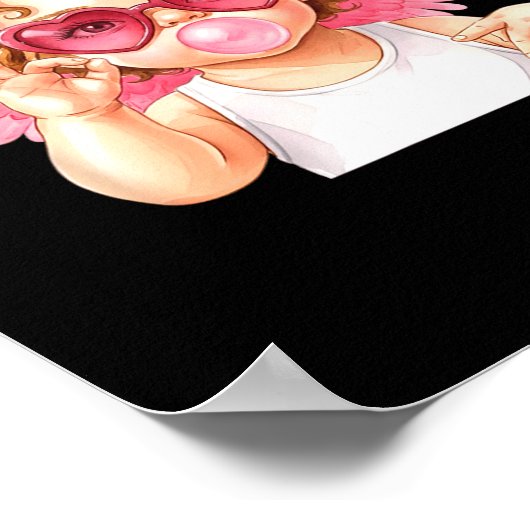 Retro Cud 67 Meme Bubblegum Funny Six Seven Valent ポスター (角)