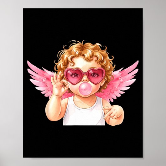 Retro Cud 67 Meme Bubblegum Funny Six Seven Valent ポスター (正面)