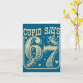 Retro Cud Says 67 Funny 67 Valentine Couple Matchi カード (黄色い花)
