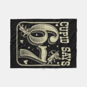 Retro Cud Says 67 Funny 67 Valentine Couple Matchi フリースブランケット (正面(横))