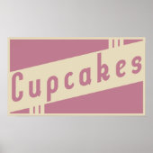 retro cupcakes ポスター (正面)
