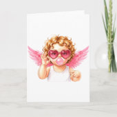 Retro Cupid 67 Meme Bubblegum Funny Six Seven Vale カード (正面)