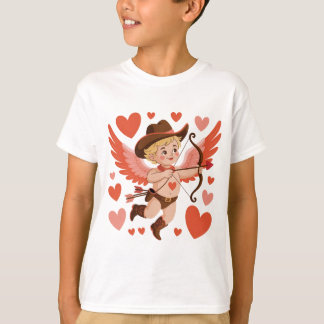 Retro Cupid Bow Tee, Baby Cupid Valentine Gift Tシャツ