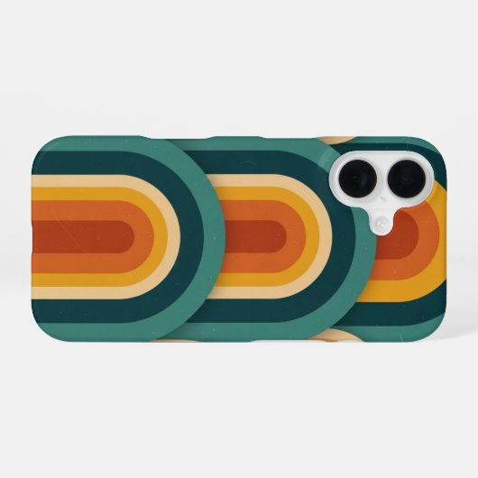 Retro Curved Arches iPhone 16ケース (裏面横)