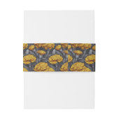 Retro Custom Carnation Floral Destination Wedding 招待状ベリーバンド (裏面例)