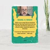 Retro Custom Horror Book Cover Birthday カード (裏面)