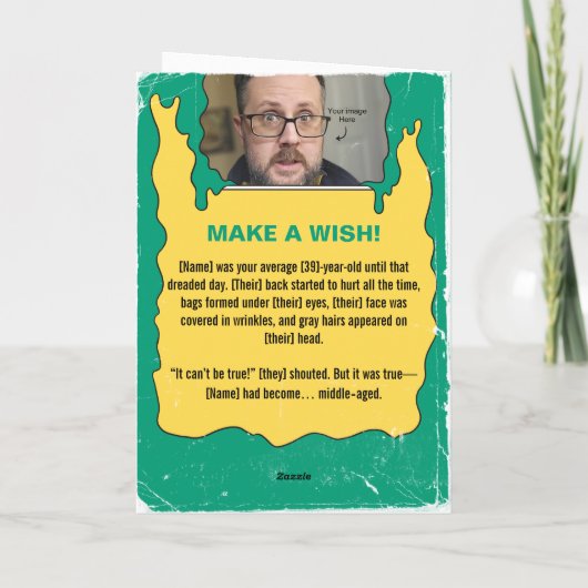 Retro Custom Horror Book Cover Birthday カード (裏面)