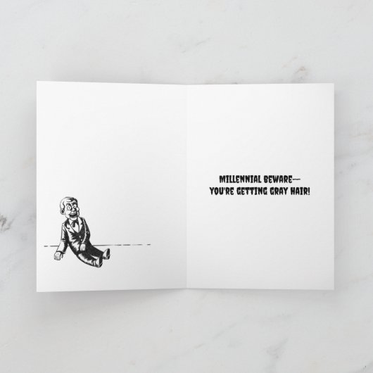 Retro Custom Horror Book Cover Birthday カード (内部)