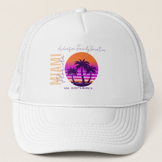 Retro Custom Vacation Hat キャップ (正面)