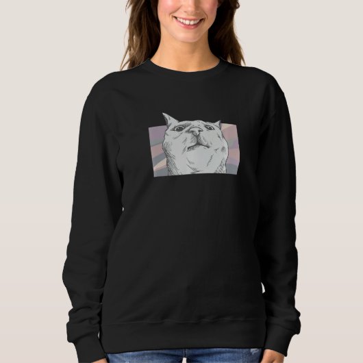Retro Cute Cat for cats  for Men Women Youth スウェットシャツ (正面)