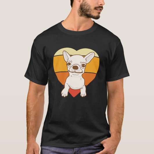 Retro Cute Chihuahua Tシャツ (正面)