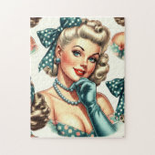 Retro Cute Classic Pinup ジグソーパズル (縦)