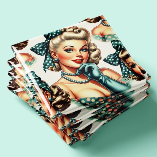 Retro Cute Classic Pinup マグネット