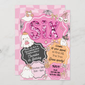 Retro Cute Ghost Spooky Halloween Invitation 招待状 (正面/裏面)