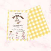 Retro cute Silly Goose ,One Silly Goose 1st Party  招待状