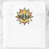 Retro Cute Sun スクエアシール (バッグ)