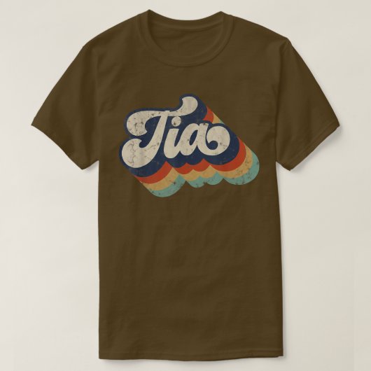 Retro Cute Tia for Auntie Best Tia Ever Aunt  Tシャツ (デザイン正面)