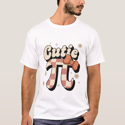 Retro Cutie Pie Math Pun Tシャツ (正面)