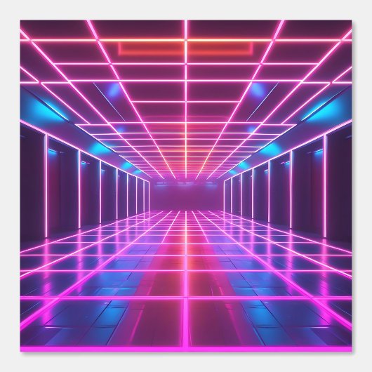 Retro Cyberpunk Grid Dance Removable 壁紙 (正面)