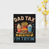 Retro Dad Tax If I'm Buyin' I'm Tryin' Funny Fathe カード (黄色い花)