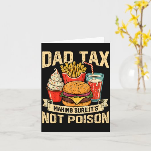 Retro Dad Tax Making Sure It's Not Ison Funny Fath カード (黄色い花)