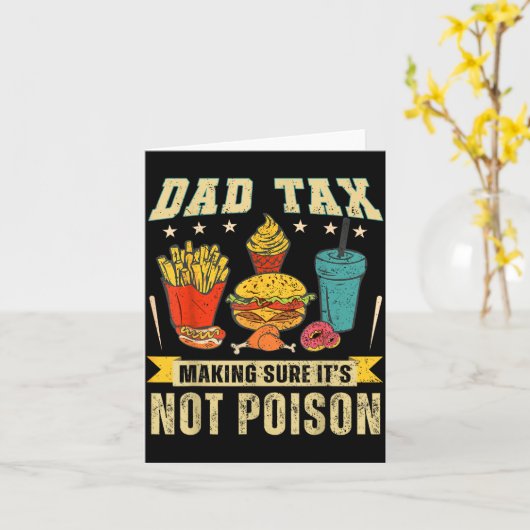 Retro Dad Tax Making Sure It's Not Ison Funny Fath カード (黄色い花)