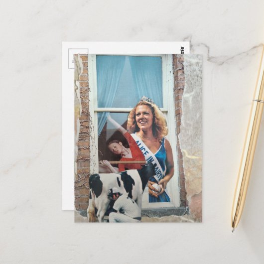 Retro Dairy Princess Collage  ポストカード (正面/裏面インサイチュ)