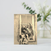 Retro Dairy Princess Collage Sepia ポストカード (スタンド正面)