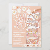 Retro Daisy 10th Birthday Invitation 招待状 (正面)