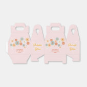 Retro Daisy Boho Groovy Floral Birthday フェイバーボックス (折り畳みなし)