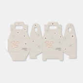 Retro Daisy Boho Terracotta Natural Birthday フェイバーボックス (折り畳みなし)