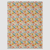 Retro Daisy Floral Tissue Paper 薄葉紙 (正面)