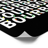 Retro Dasher Dancer Prancer Bourbon Christmas Funn ポスター (角)