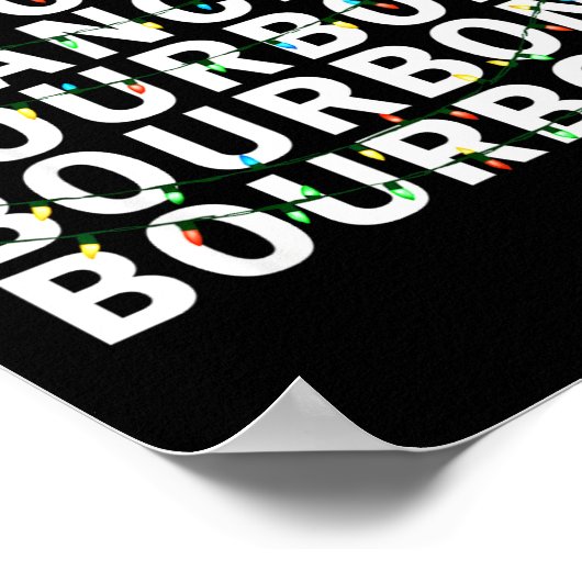 Retro Dasher Dancer Prancer Bourbon Christmas Funn ポスター (角)