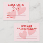 Retro Date Night And Advice To The Bride Card アドバイスカード (正面/裏面)