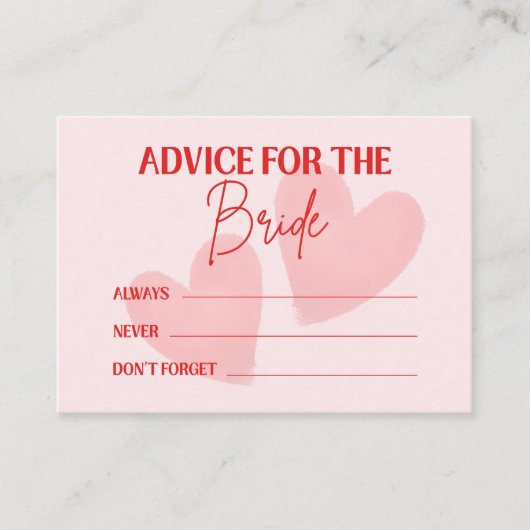Retro Date Night And Advice To The Bride Card アドバイスカード (正面)