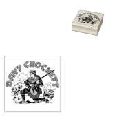 Retro Davy Crockett Wood Art Stamp ラバースタンプ (押印)