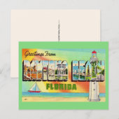 Retro Daytona Beach Postcard ポストカード (正面/裏面)