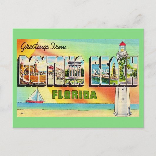 Retro Daytona Beach Postcard ポストカード (正面)