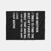 Retro Dear Brother I Tried To Find The  フリースブランケット (正面(横))