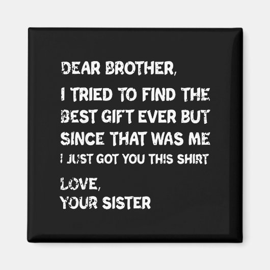 Retro Dear Brother I Tried To Find The マグネット (正面)