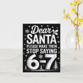 Retro Dear Santa Please Make Them Stop Saying 6-7 カード (黄色い花)