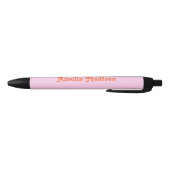 Retro Decorative Pink Orange Pen 黒ボールペン (ボトム)